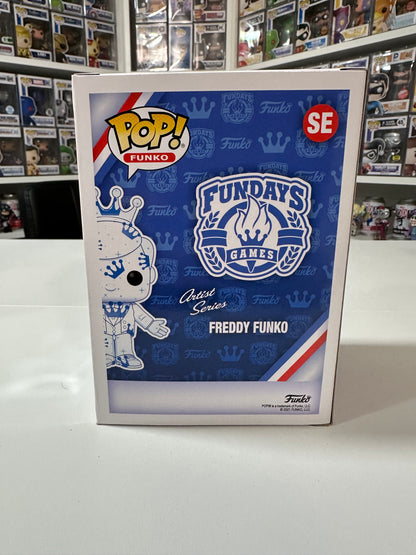 Freddy Funko White with Blue Crowns